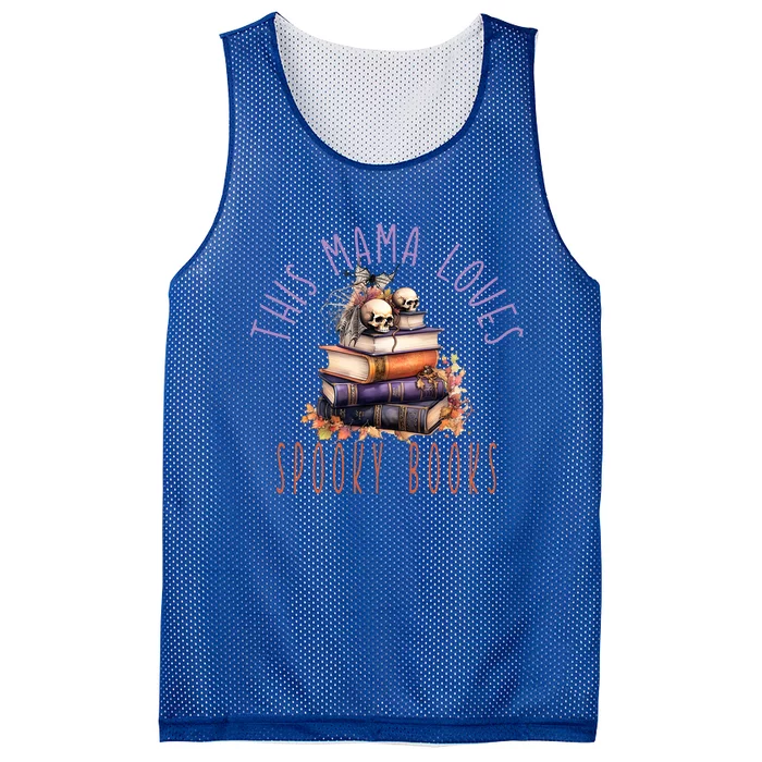 This Mama Loves Spooky Books Bookish Halloween Cute Gift Mesh Reversible Basketball Jersey Tank