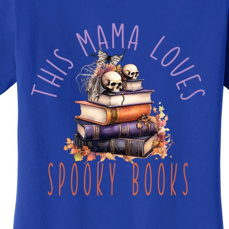 This Mama Loves Spooky Books Bookish Halloween Cute Gift Women's T-Shirt