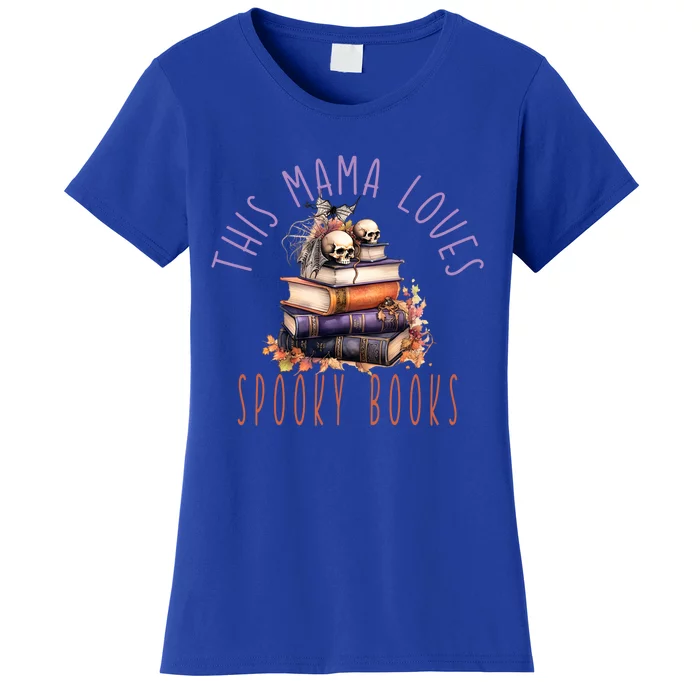 This Mama Loves Spooky Books Bookish Halloween Cute Gift Women's T-Shirt