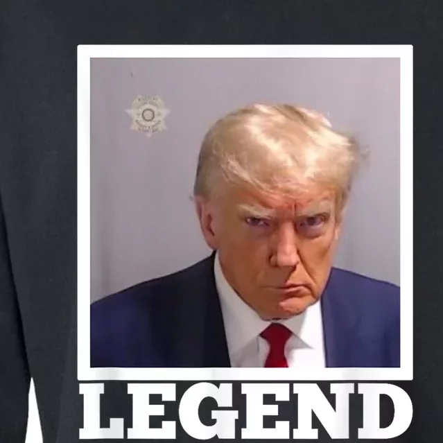 TRUMP MUGSHOT LEGEND President Trump 2024 Fulton Cropped Pullover Crew