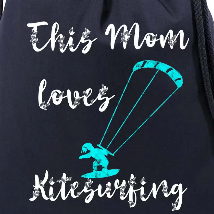 This Mom Loves Kitesurfing Kite Surfing Kiteboard Kitesurfer Meaningful Gift Drawstring Bag