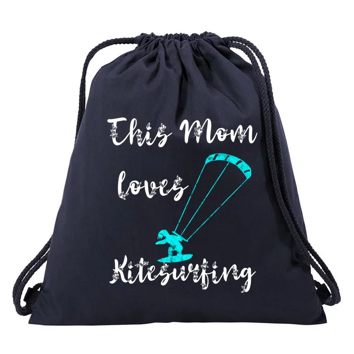 This Mom Loves Kitesurfing Kite Surfing Kiteboard Kitesurfer Meaningful Gift Drawstring Bag