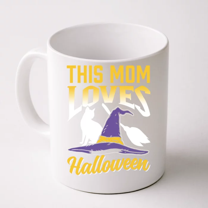 This Mom Loves Halloween Scary Cute Costume Halloween Mother Gift Front & Back Coffee Mug