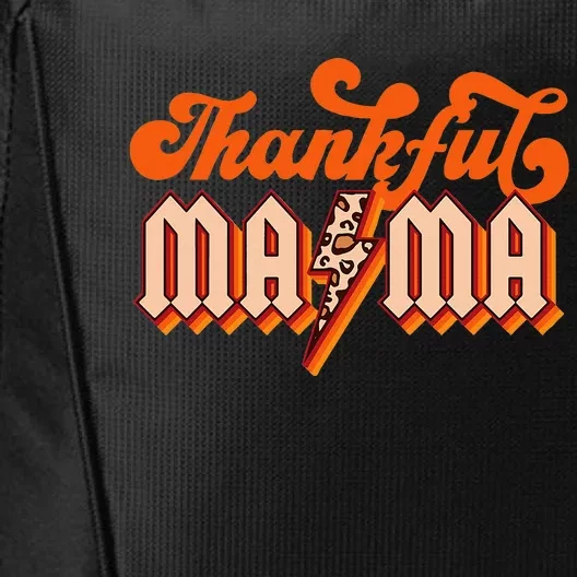 Thankful Mama Leopard Thanksgiving Mama Mom City Backpack