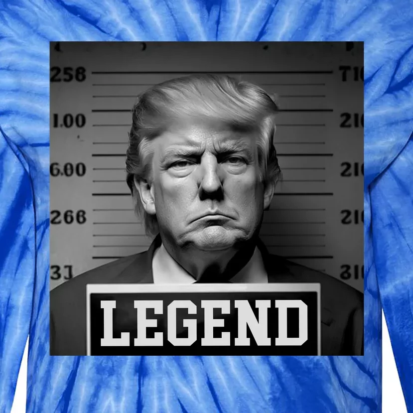 Trump Mugshot Legends Tie-Dye Long Sleeve Shirt