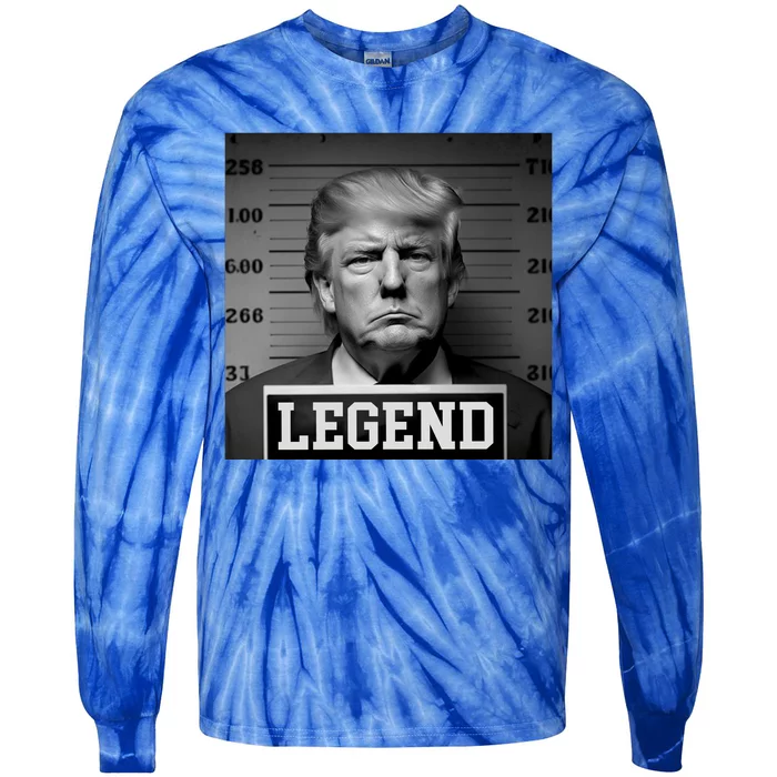 Trump Mugshot Legends Tie-Dye Long Sleeve Shirt