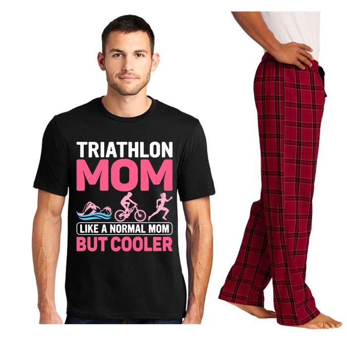 Triathlon Mom Like A Normal Mom But Cooler Tri Triathlete Great Gift Pajama Set