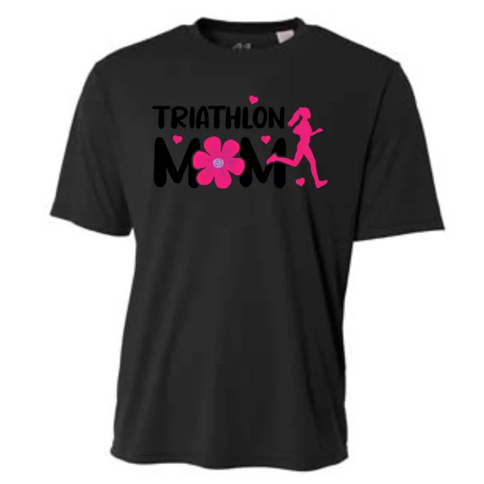 Triathlon Mom Like A Normal Mom Just Way More Awesome Sport Gift Cooling Performance Crew T-Shirt