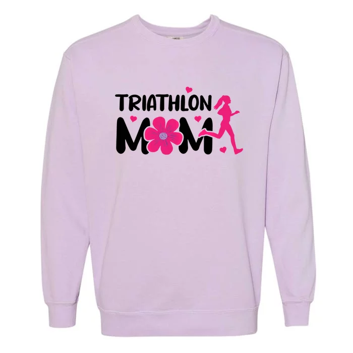 Triathlon Mom Like A Normal Mom Just Way More Awesome Sport Gift Garment-Dyed Sweatshirt