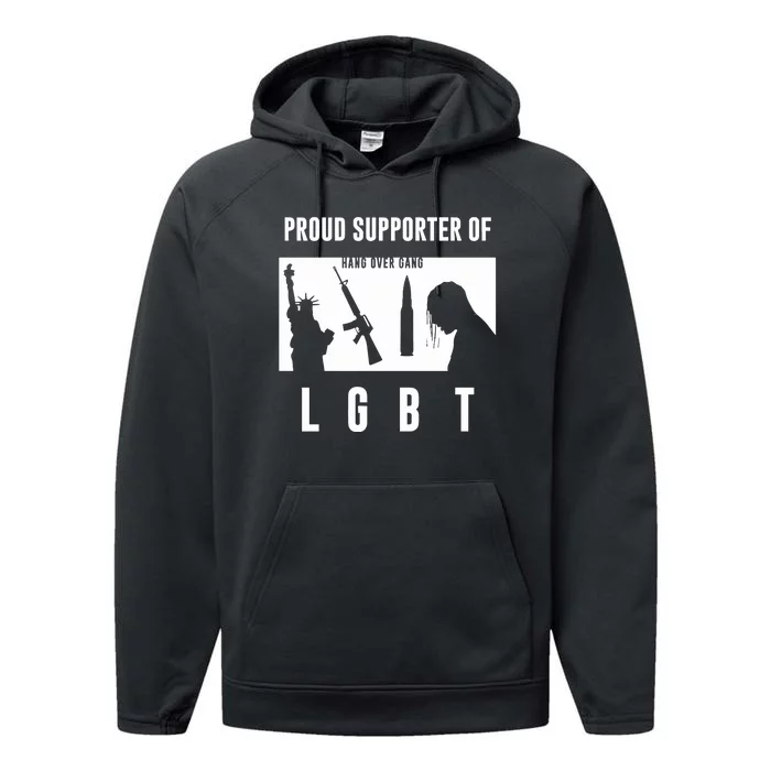 Tom Macdonald L G B T Proud Supporter Performance Fleece Hoodie