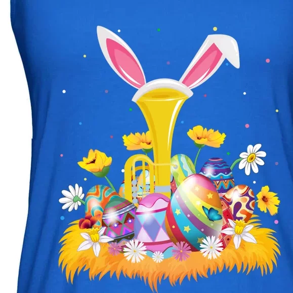 Tuba Music Lover Easter Egg Funny Tuba Easter Sunday Cute Gift Ladies Essential Flowy Tank