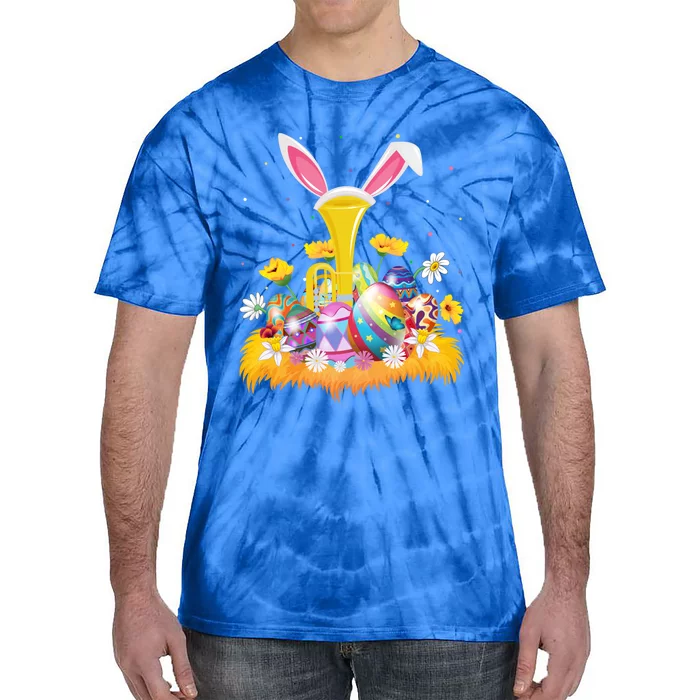 Tuba Music Lover Easter Egg Funny Tuba Easter Sunday Cute Gift Tie-Dye T-Shirt