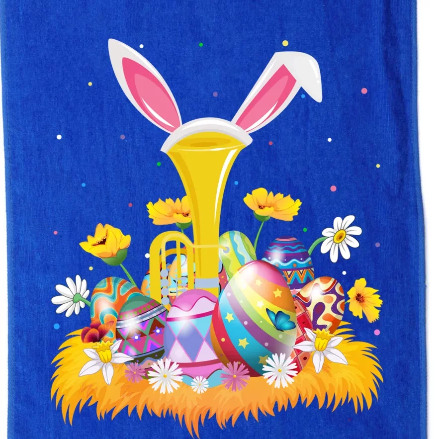 Tuba Music Lover Easter Egg Funny Tuba Easter Sunday Cute Gift Platinum Collection Golf Towel