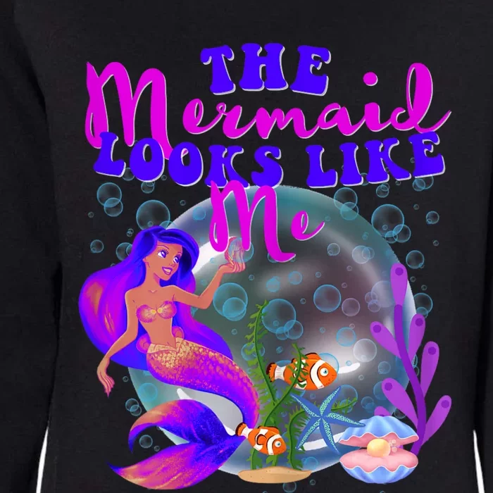 The Mermaid Looks Like Me Black Girl Womens California Wash Sweatshirt