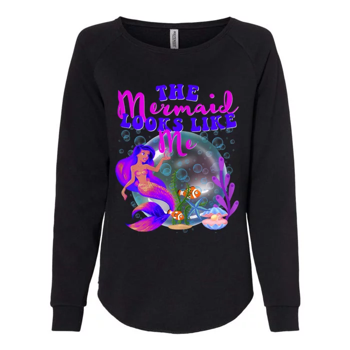 The Mermaid Looks Like Me Black Girl Womens California Wash Sweatshirt