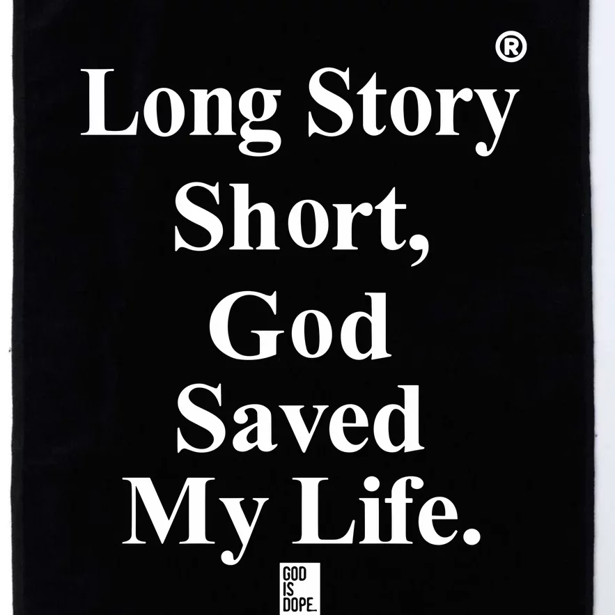 Tu Mama Long Story Short God Saved My Life Platinum Collection Golf Towel