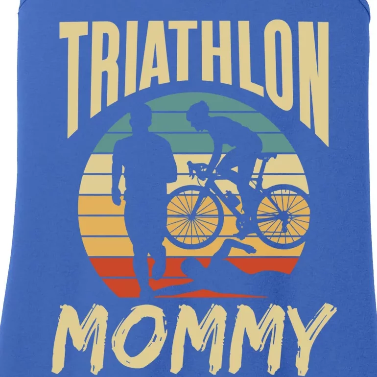 Triathlon Mommy Lover Sport Triathlete Mom Mother Mama Gift Ladies Essential Tank