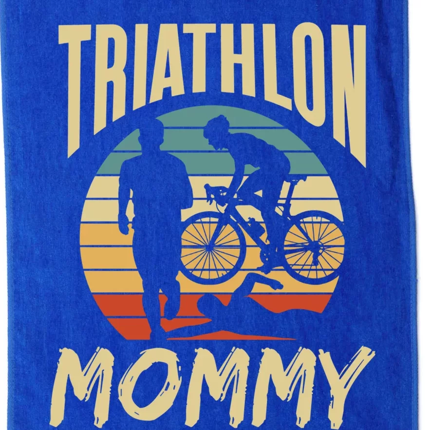 Triathlon Mommy Lover Sport Triathlete Mom Mother Mama Gift Platinum Collection Golf Towel