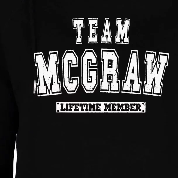 Team MCGRAW Lifetime Member Family Last Name Womens Funnel Neck Pullover Hood