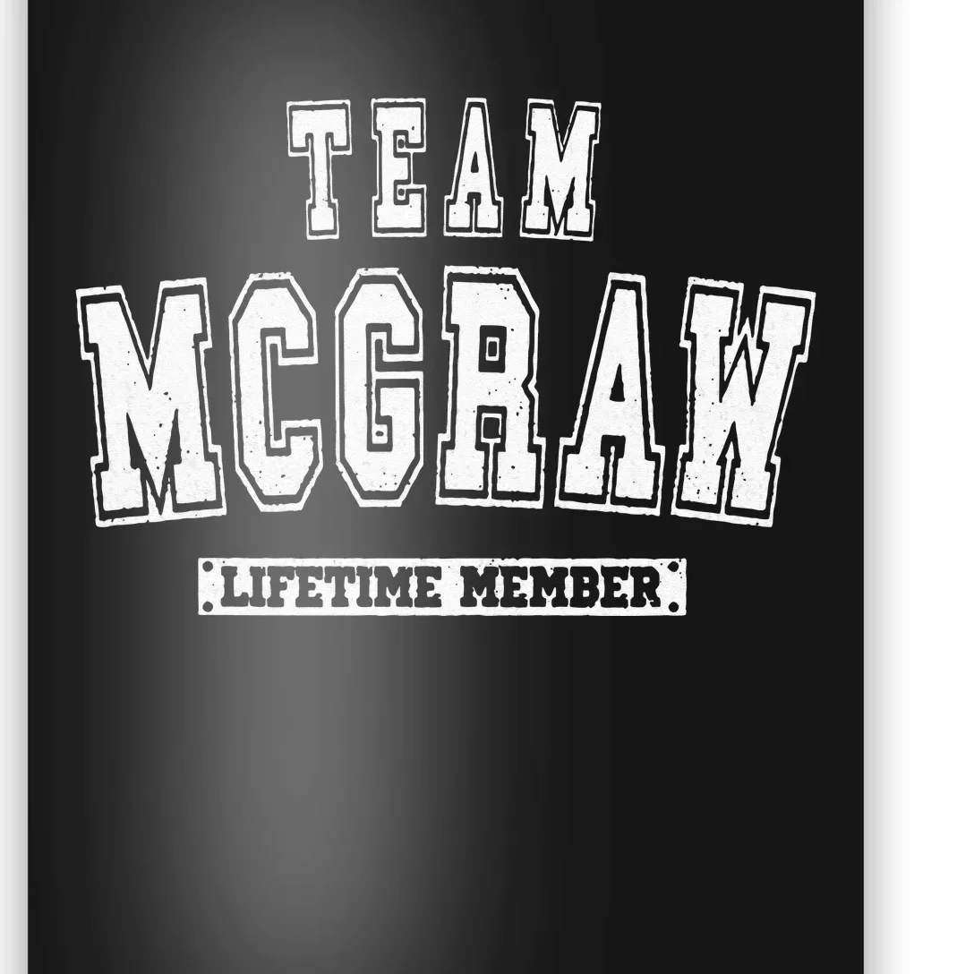 Team MCGRAW Lifetime Member Family Last Name Poster