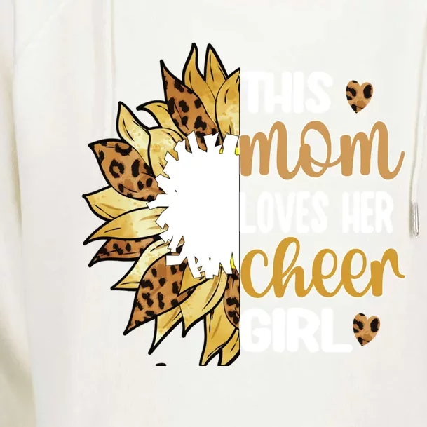 This Mom Loves Her Cheer Cheerleader Mother Cheer Mom Cute Gift Womens Funnel Neck Pullover Hood