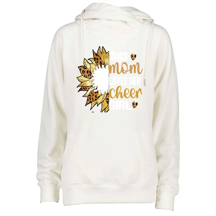 This Mom Loves Her Cheer Cheerleader Mother Cheer Mom Cute Gift Womens Funnel Neck Pullover Hood