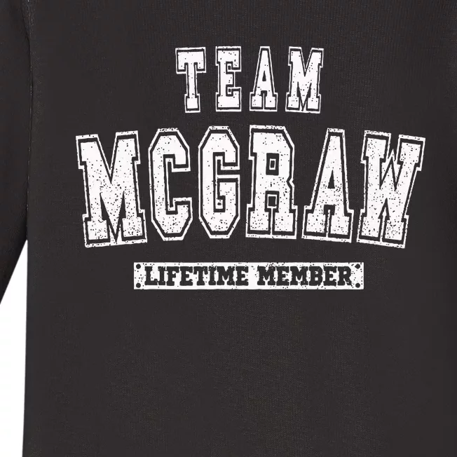 Team Mcgraw Lifetime Member Family Last Name Baby Long Sleeve Bodysuit