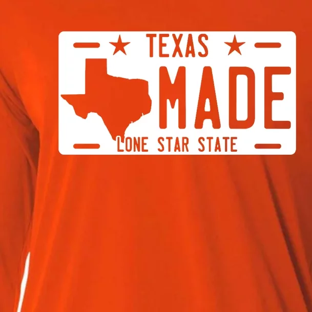 Texas Made Lone Star License Plate Cooling Performance Long Sleeve Crew