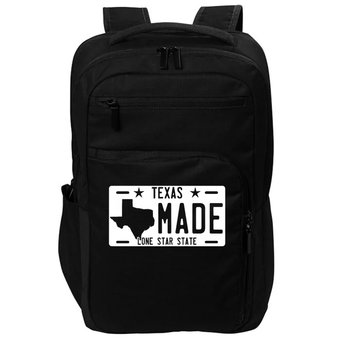 Texas Made Lone Star License Plate Impact Tech Backpack