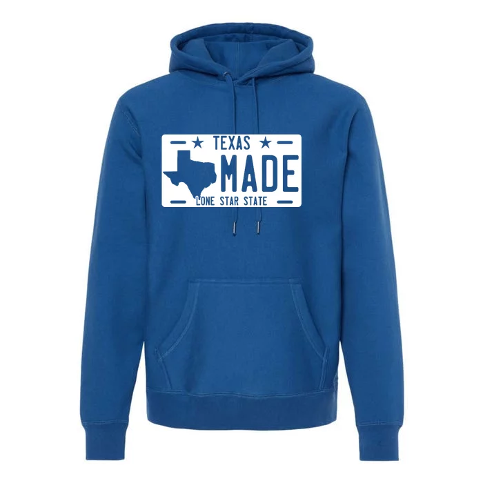 Texas Made Lone Star License Plate Premium Hoodie