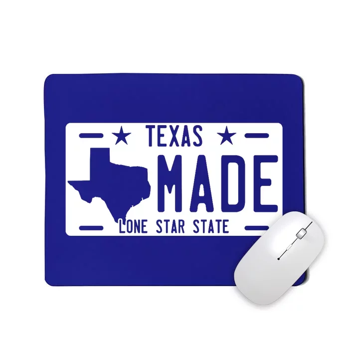 Texas Made Lone Star License Plate Mousepad