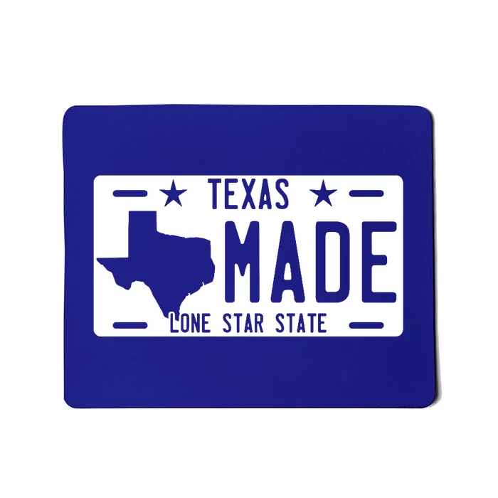 Texas Made Lone Star License Plate Mousepad