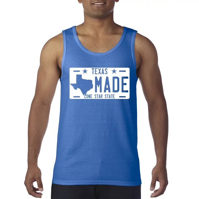 Texas Made Lone Star License Plate Tank Top