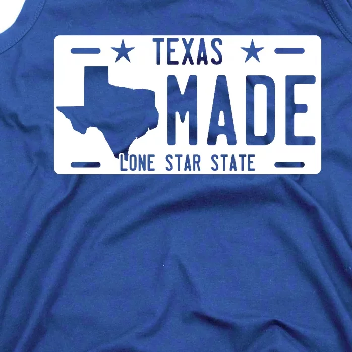 Texas Made Lone Star License Plate Tank Top