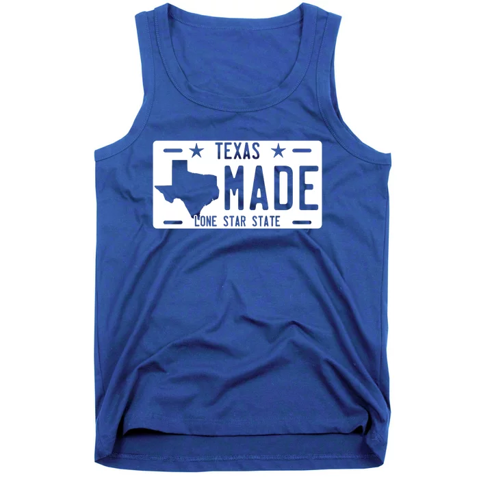 Texas Made Lone Star License Plate Tank Top