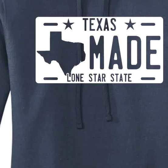 Texas Made Lone Star License Plate Women's Pullover Hoodie