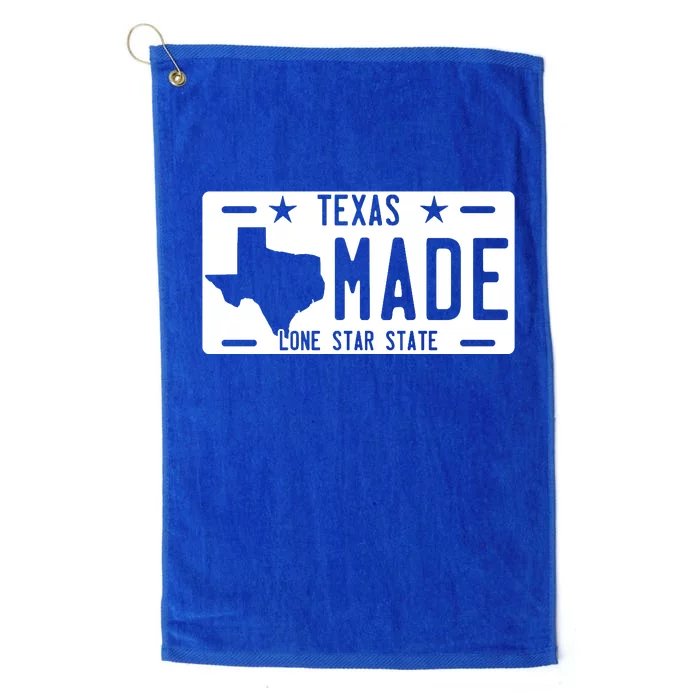 Texas Made Lone Star License Plate Platinum Collection Golf Towel