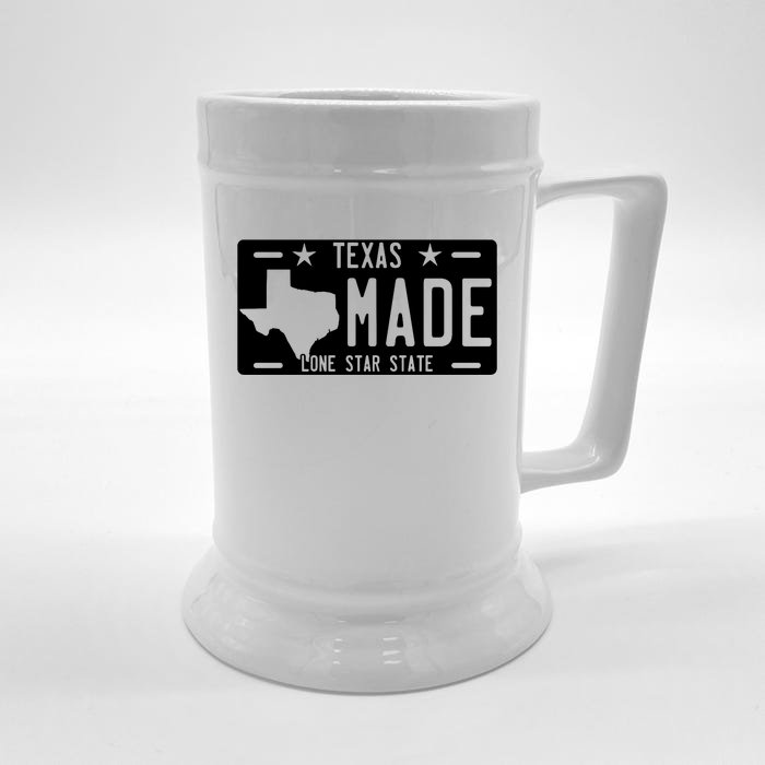 Texas Made Lone Star License Plate Front & Back Beer Stein