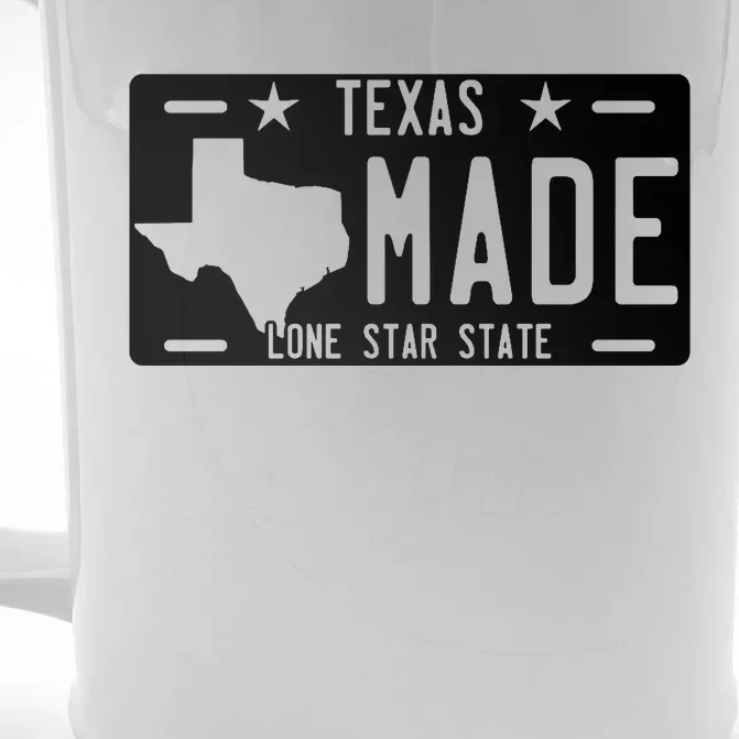 Texas Made Lone Star License Plate Front & Back Beer Stein