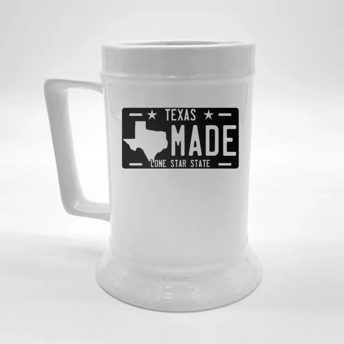 Texas Made Lone Star License Plate Front & Back Beer Stein