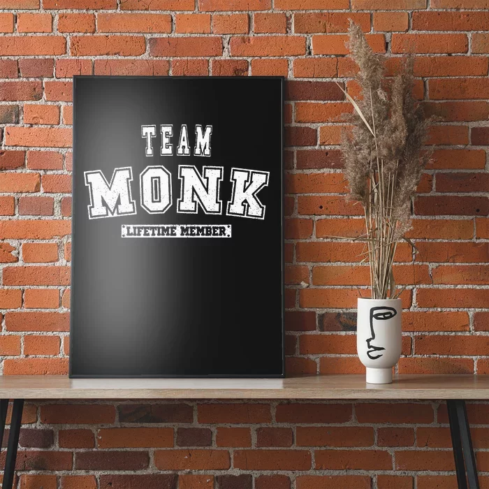 Team Monk Lifetime Member Family Last Name Poster