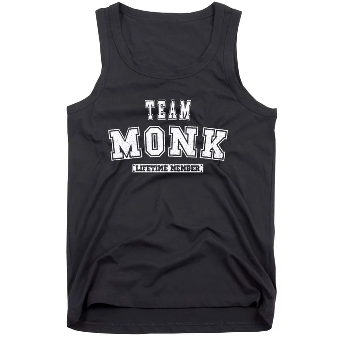 Team Monk Lifetime Member Family Last Name Tank Top