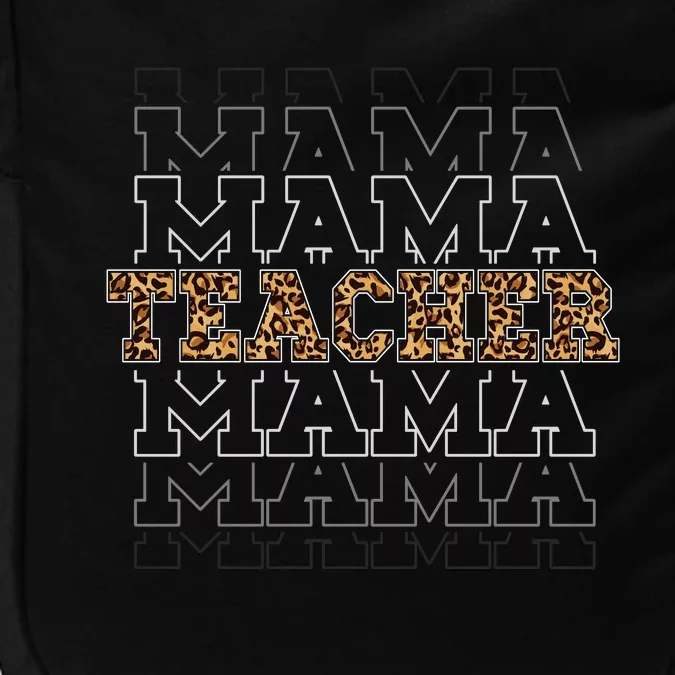 Teacher Mama Leopard Print Boho Impact Tech Backpack