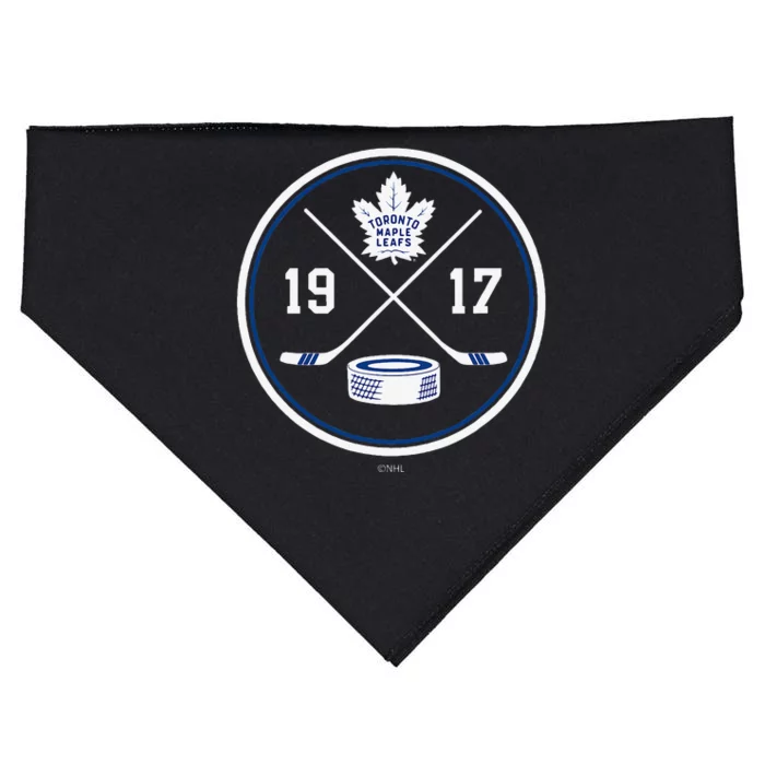 T.O.R.O.N.T.O. Maple Leafs Prize Black Officially USA-Made Doggie Bandana