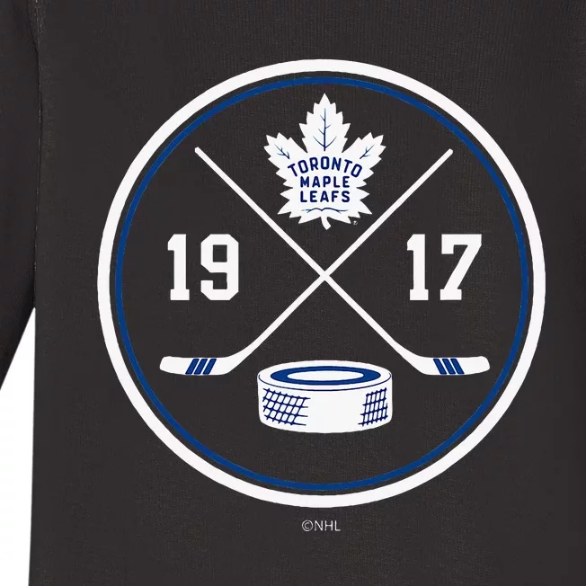 T.O.R.O.N.T.O. Maple Leafs Prize Black Officially Baby Long Sleeve Bodysuit