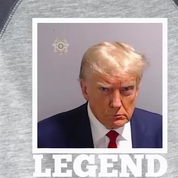 TRUMP MUGSHOT LEGEND President Trump 2024 Fulton Toddler Fine Jersey T-Shirt