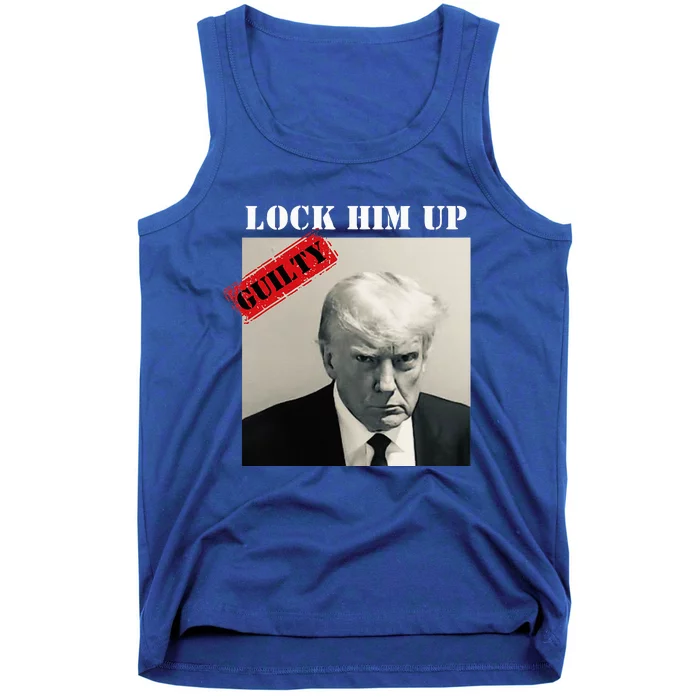 TRUMP MUGSHOT LOCK HIM UP GUILTY JAIL PRISON ANTITRUMP Tank Top