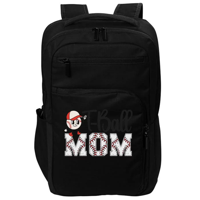 Teeball Mom Leopard Funny Tball Mom Mothers Day Impact Tech Backpack