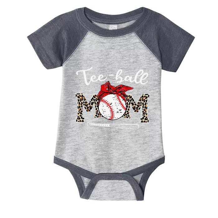 Teeball Mom Leopard Funny Teeball Mom MotherS Day 2024 Infant Baby Jersey Bodysuit