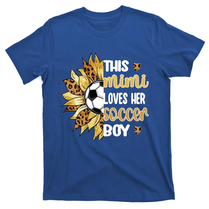 This Mimi Loves Her Soccer Boy Soccer Player Grandma Mimi Funny Gift T-Shirt